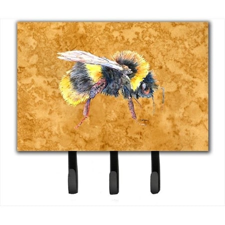 Carolines Treasures Carolines Treasures 8850TH68 6 x 9 In. Bee on Gold Leash or Key Holder 8850TH68
